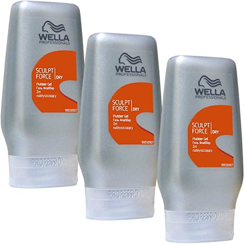 3 x Wella Professionals Styling Dry Sculpt Force Flubber Gel 125 ml