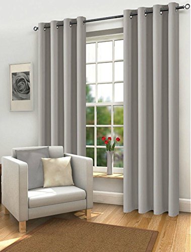 Blackout Curtains Eyelet Ring Top Thermal Fully Lined Solar Pair Ready Made Ties (66
