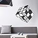 Produktbild Monochrome Großes Wandtattoo Rubiks Würfel / Zauberwürfel, Vinyl, für Hobbyraum, Kinderzimmer oder Wohnzimmer