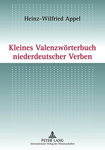 Preisvergleich Produktbild Kleines Valenzwörterbuch niederdeutscher Verben