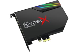 Creative BlasterX AE-5 Plus - Carte Son de Jeu SABRE32 Ultra-Classe Haute résolution PCI-e et DAC 32 bits/384 kHz, SNR jusqu'à 122 DB, éclairage RGB aurora
