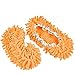 Produktbild oral-q Staub Mop Hausschuhe Schuhe Boden Polieren, Reiniger Mop Hausschuhe Schuhe Bodenreiniger Badezimmer Büro Küche Reinigung Fuß Schuhe Orange