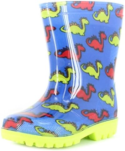 New Younger Boys/Childrens Blue/Green/Red PVC Wellington Boots. - Blue/Green/Red - UK Size 10
