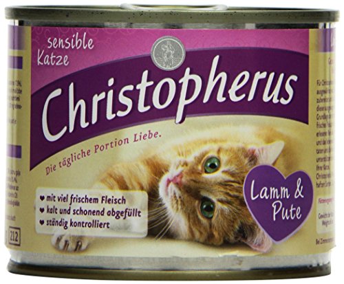 Preisvergleich Produktbild CHRISTOPHERUS Nassfutter FLEISCHMAHLZEITEN Lamm + Pute für Katzen 200g