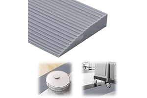 WAPASEZYAR Rampa progowa, rampa progowa dla wózków inwalidzkich, PCW, antypoślizgowa powierzchnia, gumowa rampa najazdowa do wózków inwalidzkich, wózków dziecięcych, chodzików lub skuterów elektrycznych (szara