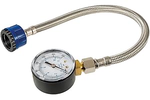 Silverline Tools 482913 Manómetro con Tubo Flexible para Tuberías de Agua, 0-11 Bar (0-160 psi)