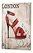 Produktbild Blechschild Pin Up Erotik Deko roter Highheel London Metall Wand Schild 20X30 cm