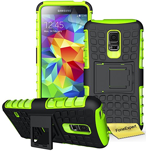 Galaxy S5 Mini Case, FoneExpert® Heavy Duty Shockproof Rugged Impact Armor  Hybrid Kickstand Protective Bag Cover Case for Samsung Galaxy S5 Mini