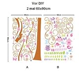HALLOBO® Wandtattoo XXXL Eulenbaum Baum Eulen Eule Vogel Wandaufkleber Wandsticker Kinderzimmer Kinder baby - 3