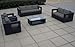 Produktbild Baidani Garten Lounge Garnitur Flachrattan, Seaside Select, schwarz / grau, 191 x 146 x 65 cm, 13b00017.91001