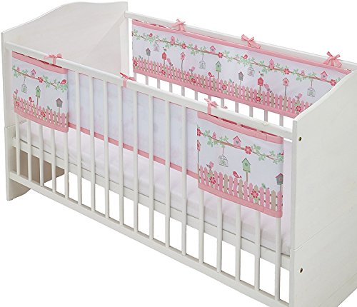 Preisvergleich Produktbild BreathableBaby Netzeinsatz für Babybett, beidseitig mit massiven Enden (englischer Garten), inkl. atmungsaktivem Netz-Spielzeug