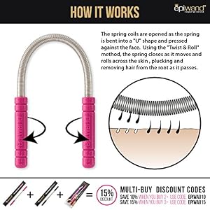 Epiwand Facial Hair Remover Spring Threading Tool - Our Women’s Facial Epilator Coil Removes Peach Fuzz, Chin, Cheek… - Image 4