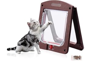 GIDWRIY Haustierklappe,Katzenklappe Hundeklappe für Kleine Hunde,KatzentüRen für Innentüren,Haustiertüre,Katzentür Haustür,Cat Door Window,Dog Door Panel für Kleine Hunde, Katzen - 22.4 x 20.3 x 3CM