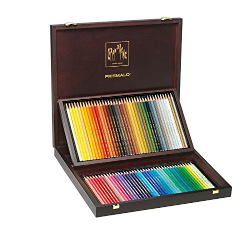 Caran d'Ache - Prismalo - Scatola Regalo in Legno 80 Matite Colorate Acquerellabili 0999.480, multicolore
