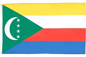 AZ FLAG - Drapeau Comores - 150x90 cm - Drapeau Comorien 100% Polyester Avec Oeillets Métalliques Intégrés - Pavillon 110 g