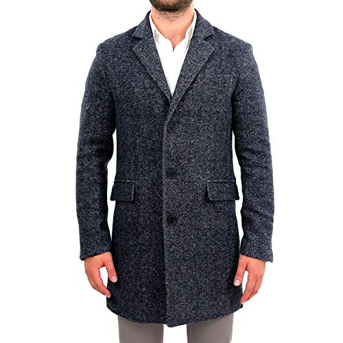 Ciabalù Herren Wolljacke Mantel Grau grau, Wolljacke, Cappotto-Lana-Grigio-CA837, Grau, Cappotto-Lana-Grigio-CA837 X-Large