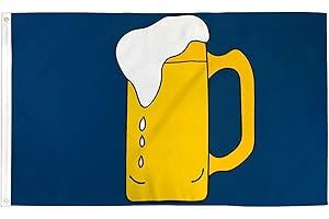 AZ FLAG Drapeau Bière Jaune en Polyester 100D avec Oeillets, 150cm x 90cm