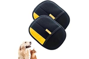 MCILUYAIIO Doppelseitige Fellpflegehandschuhe für Haustiere, Fellpflegehandschuhe für Katzen, elektrostatische Haarentfernungshandschuhe für Haustiere,klebriges Haarentfernungswerkzeug (2pcs)