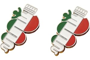 GOBFAR 2 pezzi Auto Tuning Trunk Hood Door Emblema decalcomania Logo, it Kit Adesivo Loghi, Stemma Fregio Biscione Adesivo Tricolore Stemma Compatibili Auto Logo, Dell'emblema Decorativo Adesivi