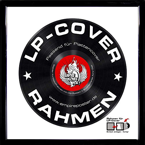 Empireposter - LP Plattencover Rahmen - Profil: 15mm Kunststoff schwarz - Größe (cm)