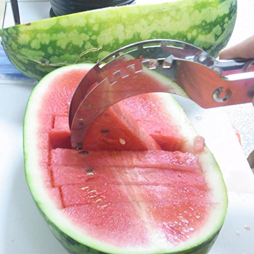 SIENOC Watermelon Slicer Melonenschneider Ausstecher Entkerner un Server Qualitäts Edelstahl - 3