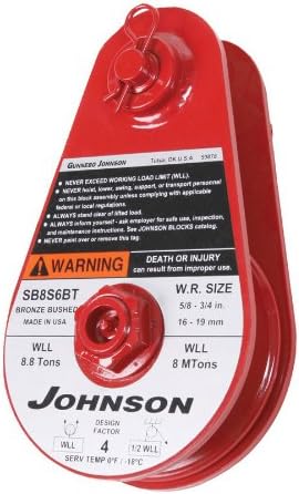 Gunnebo Johnson 323-474562016 Sb4S4Bt 4 Inch Sheave Snatchblock W-Tailboard