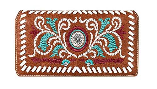 Preisvergleich Produktbild Private Label Western Embroidered Concho Wallet Clutch Purse