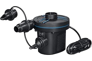 Bestway PowerTouch AC Electric Air Pump, Portable 3 Nozzles 220-240V Quick Electric Pump for Inflatable Pool Floats, Air Mattress, and Pool Toys