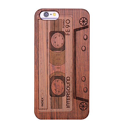 Forepin® Coque en Bois Naturel pour iPhone 5 / 5G / 5S / SE, Santal Réel Etui Couvert et Housse en Plastique Dur dans Motif de Sculpté élégante Protecteur Pare-chocs Case 