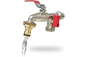 Aqua Control G6354 Premium-Gartenwasserhahn mit Doppeltem Ausgang 1/2" – 3/4"