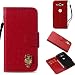 Produktbild SONY XZ2 COMPACT Hülle,Alfort SONY XZ2 COMPACT Schutzhülle, Simulations-Retro-Ledertasche Flip Wallet Lederhülle Elegant Design Premium PU Leder Hohe Qualität Tasche Case Cover Kasten Abdeckung Wallet für SONY XZ2 COMPACT Smartphone Funktion Standfunktion Unterstützte Telefone und Magnetverschluss ( Rot )