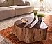 Produktbild Wohnzimmertisch Live-Edge Akazie Braun XL Baumstamm rollbar Couchtisch