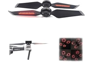 O'woda Mavic 2 Hélices USB Recargable Luz LED Flash Word Cuchillas 8743 Propellers de bajo Ruido para dji Mavic 2 Pro/Zoom Drone Novedad Accesorios de Regalo creativos Accesorios de confesión (1 par)