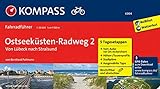 KOMPASS Fahrradführer Ostseeküsten-Radweg 2, von Lübeck nach Stralsund: Fahrradführer mit 5 Tagesetappen mit Routenkarten im optimalen Maßstab.