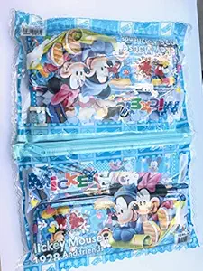 Paaroots Pack of 2 Micky Mouse -Pack of 6 Mix Stationery Kit Set for Kids Ideal for Birthday Party , Return Gifts , Kanjak