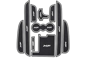 MISSLYY Car Door Groove Mats for Jaguar XF 2011-2015, Car Anti-Slip Rubber Gate Slot Mat Door Cup Holder Slot Mats Interior Decoration Anti-Dust Mats Kits Accessories