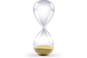 GNEGNI LIFE Clessidra 30 minuti Clessidra Oro Clessidra con Clessidra Timer da cucina Vetro ispirato Casa Ufficio Scrivania Decorazione