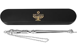 BRTAGG Puntatore di Yad Torah 4648, mano del puntatore del libro di Stam Torah(Argento, 17cm)
