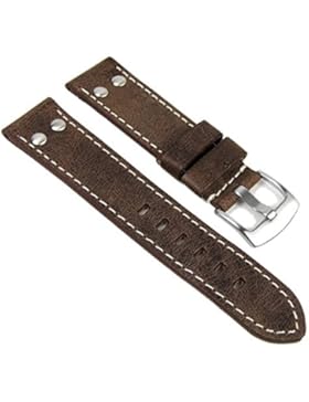 Eichmüller Ersatzband Uhrenarmband Vintage Look Leder Band 22mm 756-22MM