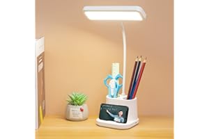 ‎ANDYLV ANDYLV Schreibtischlampe LED Tischlampe Dimmbare Tischleuchte Touch-Schalter, 3 Farb und 10 Helligkeitsstufen Augenfreundliche Tischlampe Nachttischlampefür Büro,Lesen,Studieren
