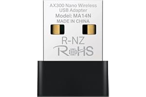 Mercusys TP-Link MA14N AX300 WiFi 6 WiFi USB, stały klucz WiFi PC, 287 Mbps na 2,4 GHz, adapter USB WiFi do Windows 11/10/7, Nano Design