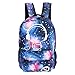 Produktbild Leuchtende Nacht Rucksack, Mode Galaxy und Musik Leuchtender Rucksack Schüler Taschen, Geeignet für Tourismus,Outdoor Sport,Schule,Camping
