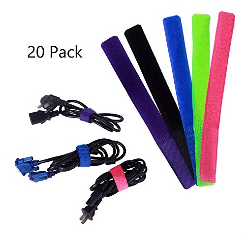 Wisdompro - Bridas de velcro con etiquetas reutilizables 20 unidades 17 8 cm varios colores reviews Wisdompro - Bridas de velcro con etiquetas reutilizables 20 unidades 17 8 cm varios colores