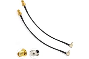 Superbat Cavo SMA a TS9 15cm SMA Femmina a TS9 a 90 Gradi Cavo Prolunge Antenna RG174 per Router MiFi, Modem USB e MiFi Hotspot Dongle (2 pezzi)