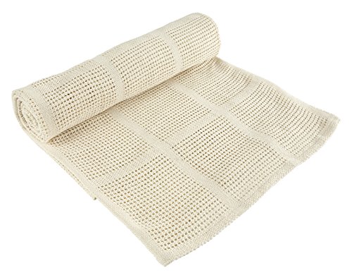 Mamas & Papas Cellular Pram Blanket Small, Cream