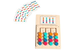 WRQIOO Spiele für Demenzkranke, Senioren Beschäftigung, Holz Demenz Spiele mit 12 Karten, Farb-Memory Beschäftigung für Demenzkranke, Demenz Aktivitäten für Senioren