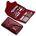 Produktbild Switol 100 Nagelknipser Set-Maniküre Pediküre Set, Nagelknipser Set mit Leder Fall (rot)