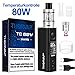 Produktbild E Zigarette Starterset 80W, Temperaturkontrolle/VW OLED Box Mod E Zigarette Akkuträger, 0.2ohm Verdampferköpfe/Top Refill 2.0ml kopf Tank, E Shisha Ohne Liquid,Ohne Nikotin(Akku nicht im Lieferumfang)