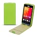 Produktbild Moozy Shine Pocket Vertikale Hülle für LG H220 Joy, Grün - Diamant Glanz Effekt Flip Handy Tasche