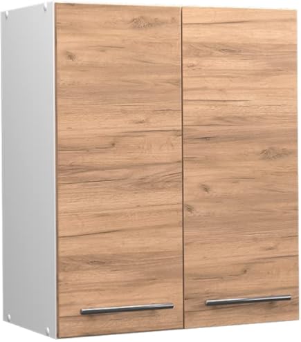 Armadio Da Cucina VCM Esilo - Bianco/Rovere Sonoma, 82x60x46 Cm, Con 2 Ante E Cassetto, Piedini Regolabili